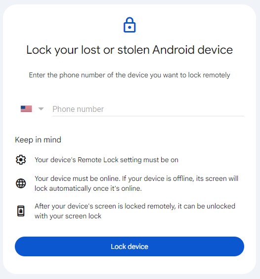 Remote Lock interface