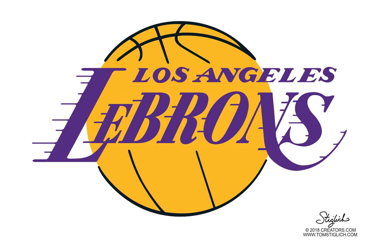 Editorial Cartoon U.S. NBA LeBron James Los Angeles Lakers