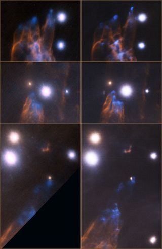 Detailed views of the Orion Bullet region