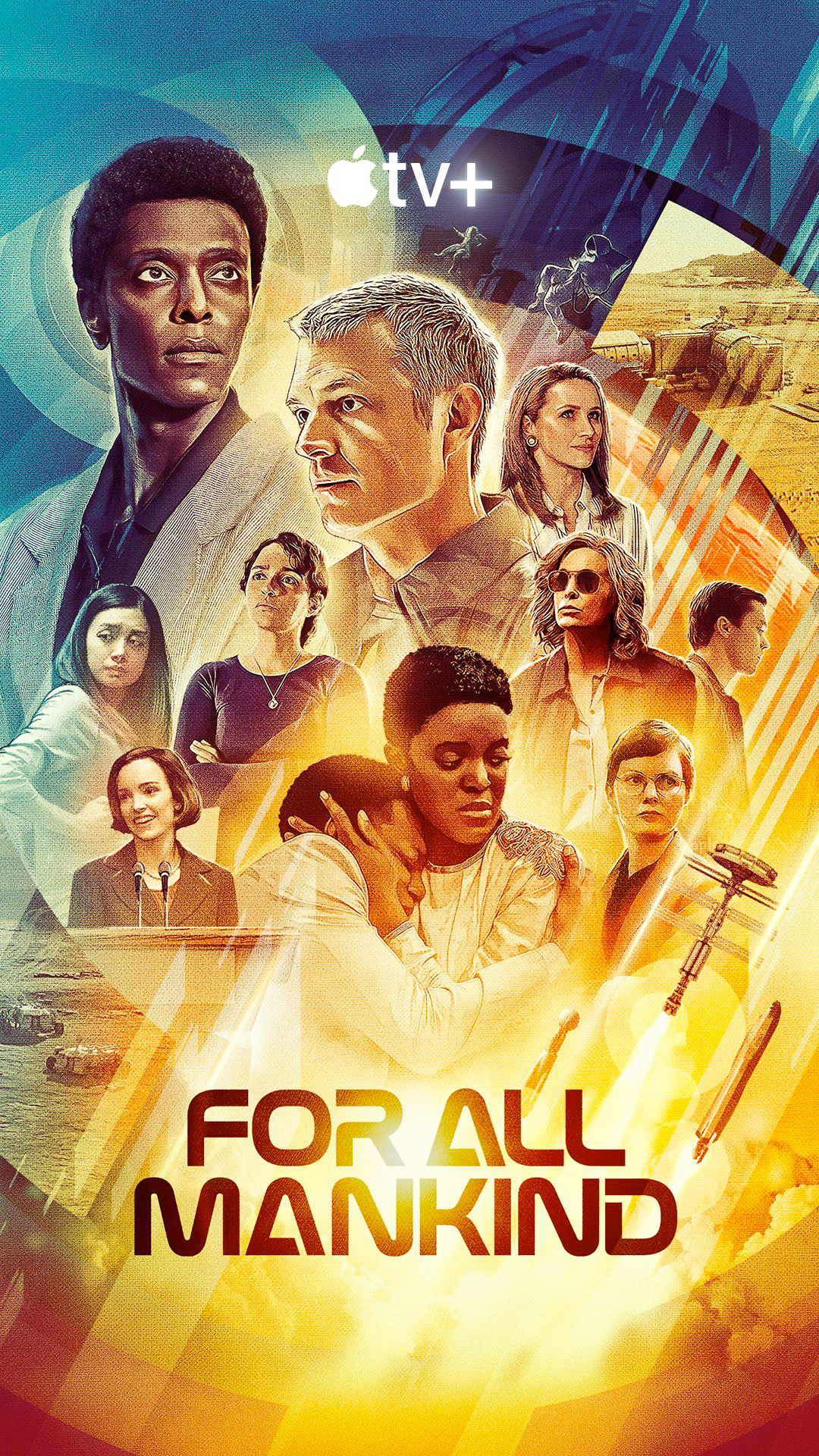 Afiche exclusivo de la Comic Con de San Diego con el elenco de "Para toda la humanidad" como aparecen en la tercera temporada de la serie.