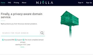 Njalla's homepage