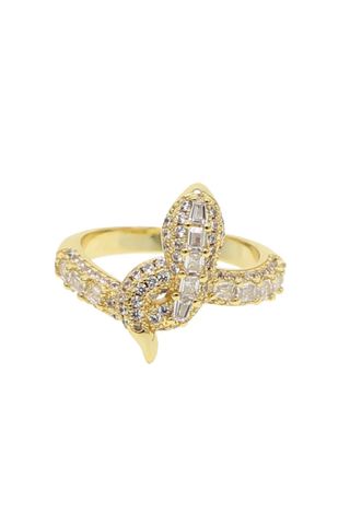 Mazin Jewels Pave Snake Ring