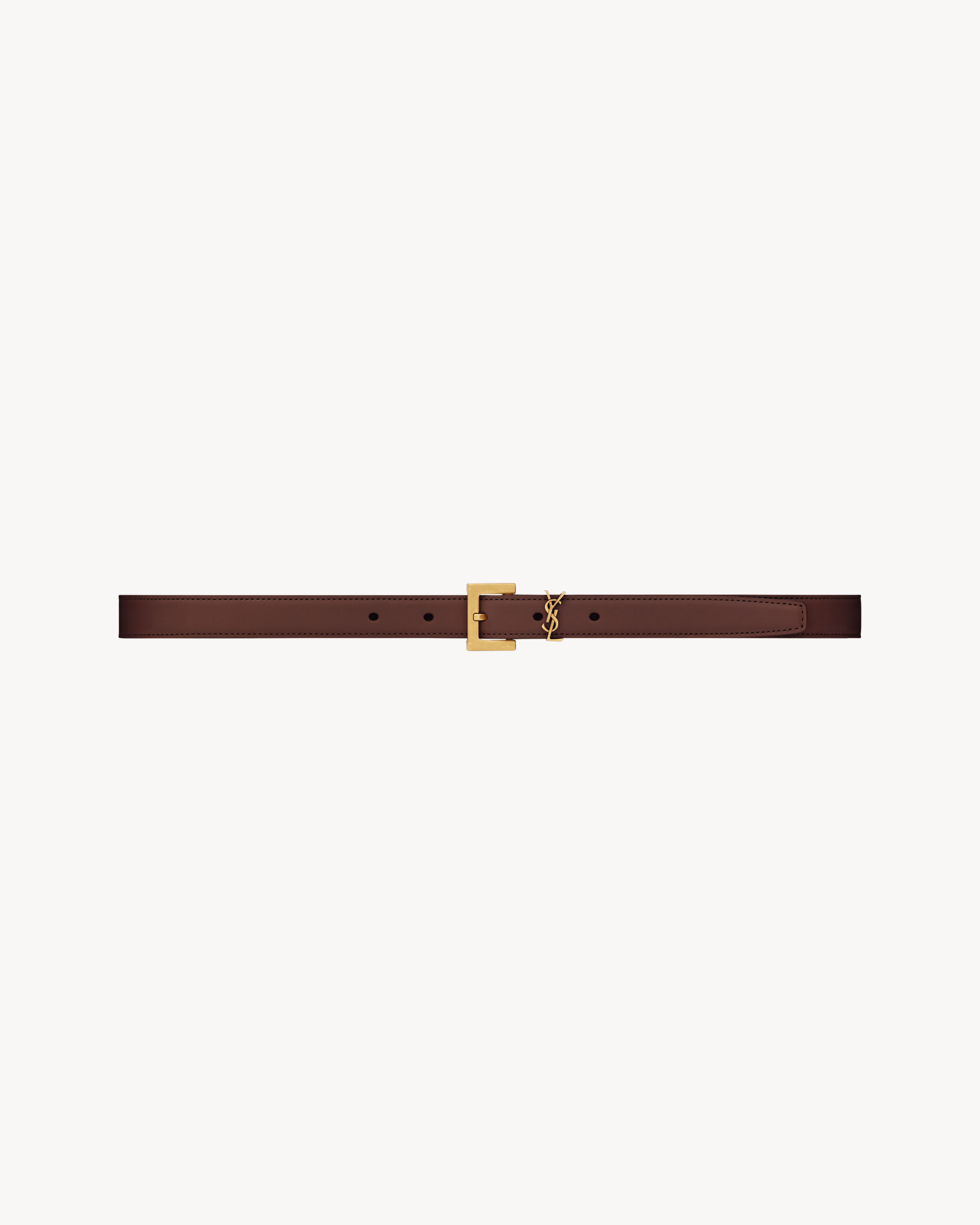 Cassandre Thin Belt in Smooth Leather