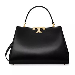 Eleanor Leather Satchel With Suede Trim