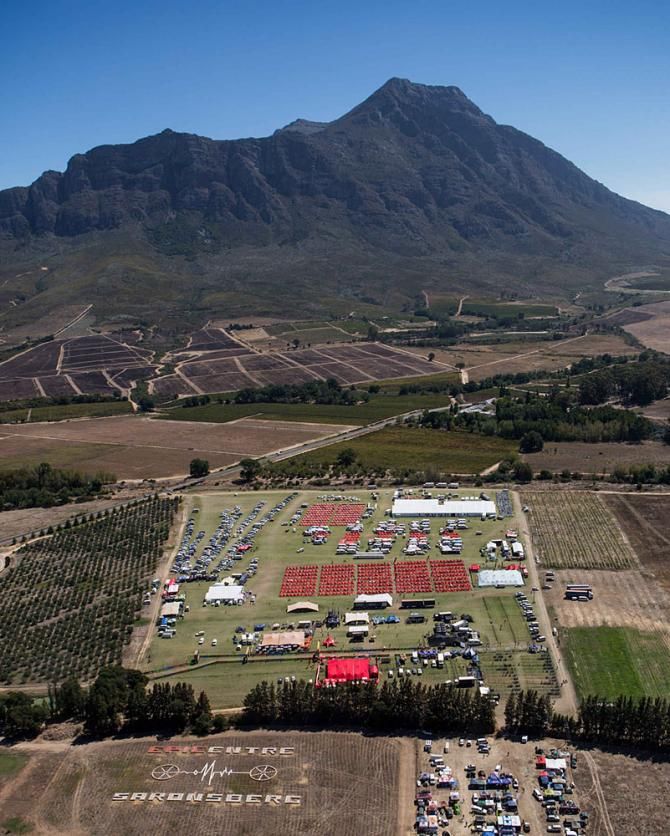 A look down on the Cape Epic set-up