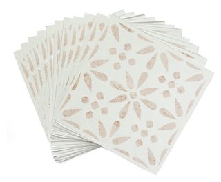 D-C-Fix Flowers Adhesive Vinyl Floor Tiles - Natural