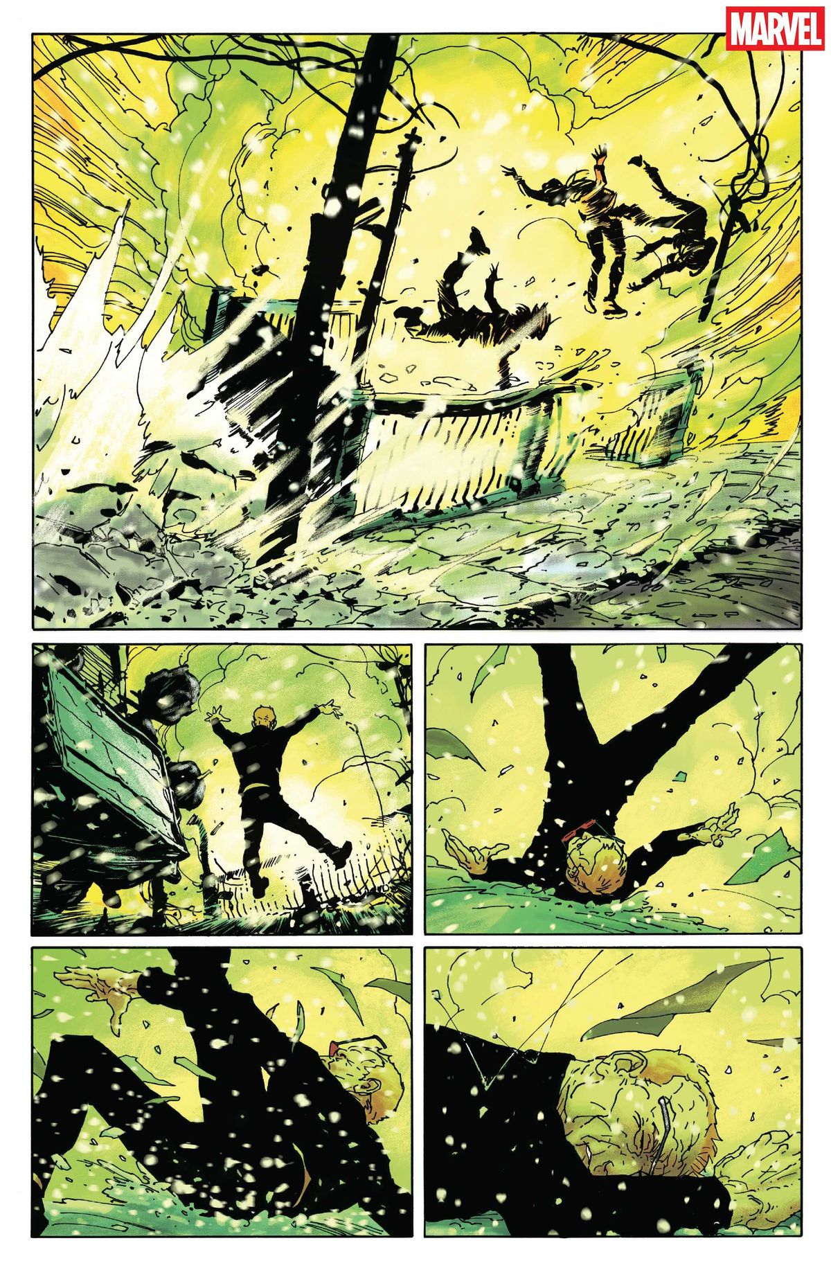 Interior pages from Daredevil: Cold Day in Hell #1.