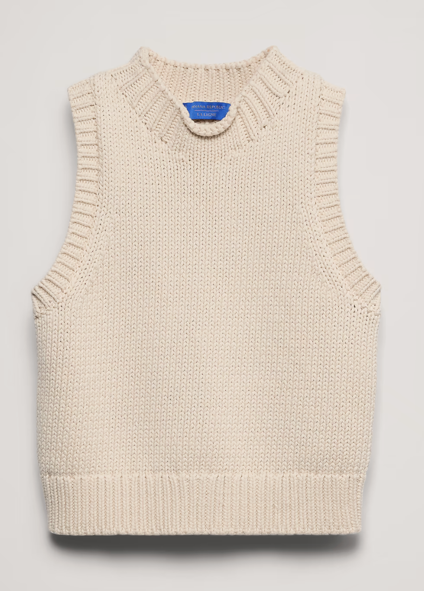 Banana Republic, Banana Republic X La Ligne the Cropped Cotton Sweater Tank