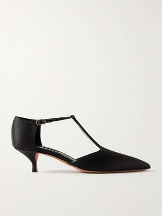 Leandra Satin Point-Toe Pumps