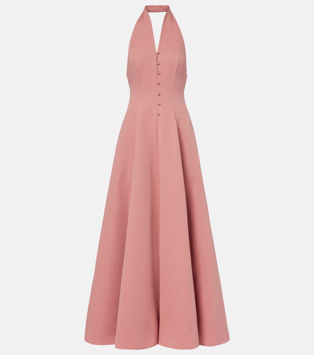 Stella Halterneck Cotton-Blend Gown