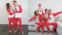 Matching Deer Print Pyjamas Set