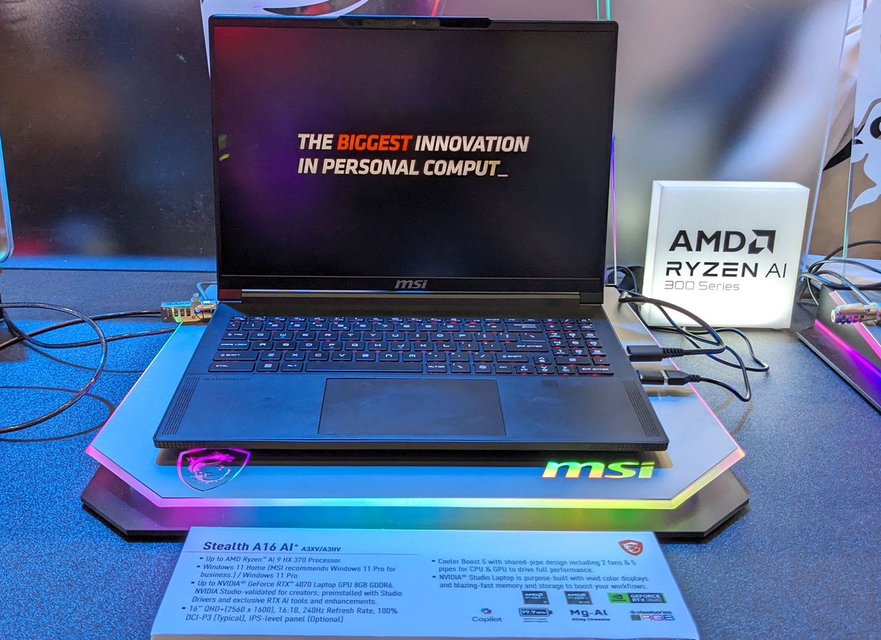 MSI AI+ laptops at Computex 2024