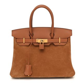 Hermés Veau Doblis Swift Grizzly Birkin 30 Gold