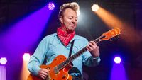 Brian Setzer of The Stray Cats performs on stage at O2 Academy Birmingham on June 23, 2019 in Birmingham, England