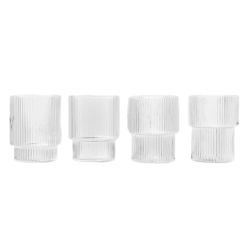 Ripple Stackable Glasses Set of Four