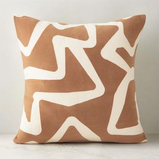 Brown patterned pillow