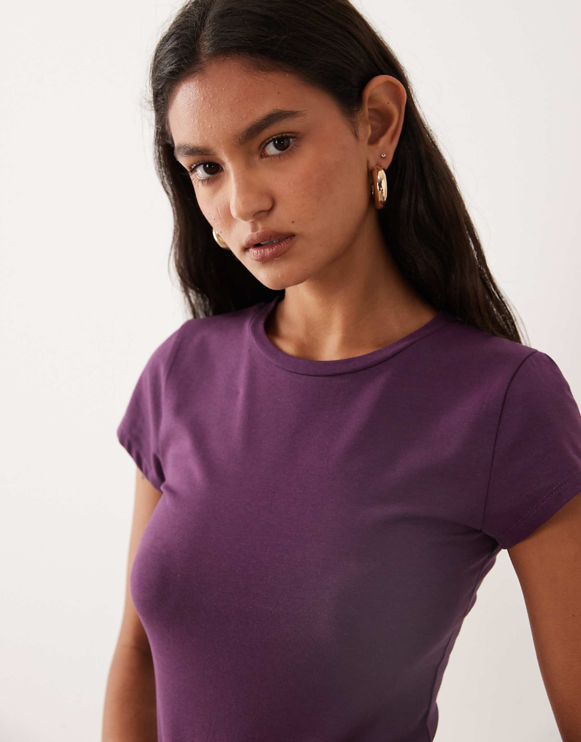 Cotton on All Day Crew in Plum Pusle