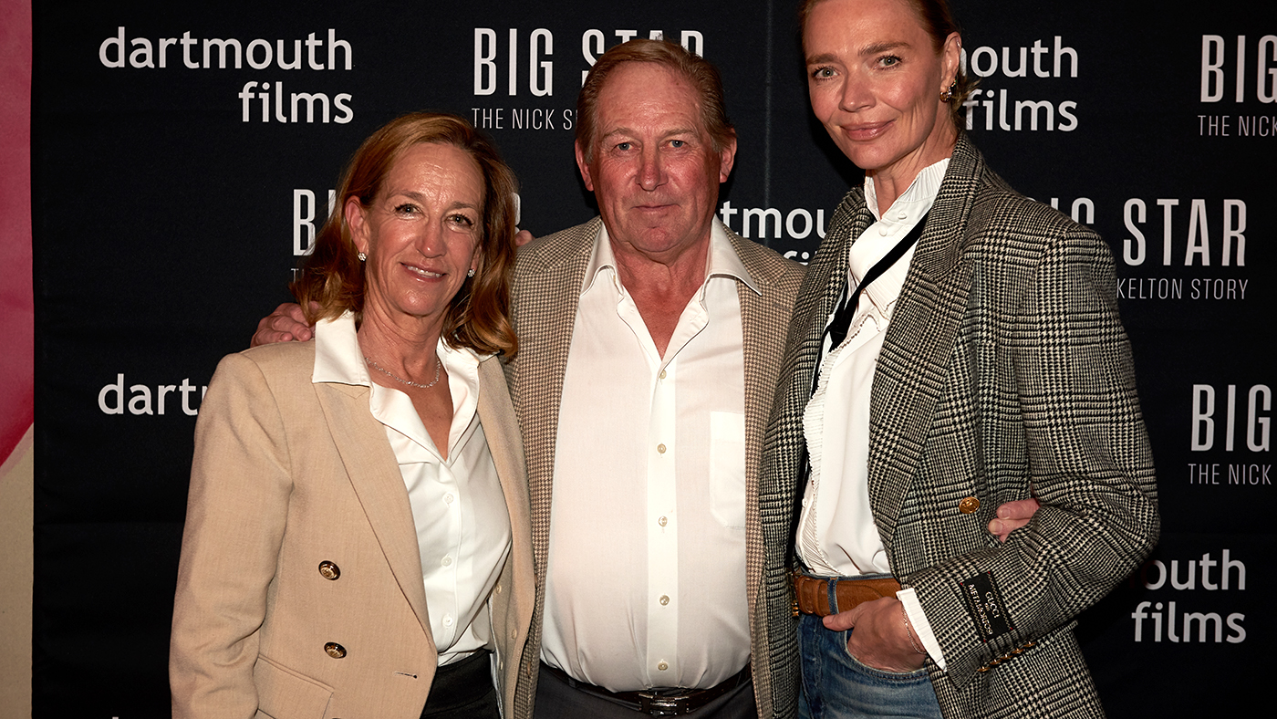 Nick Skelton is joined by Laura Kraut and Jodie Kidd at the Big Star: The Nick Skelton Story film world premiere in London.