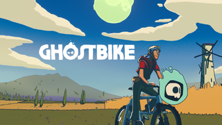 Ghost Bike key art featuring a ghostly bike and rider