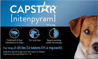 CAPSTAR (nitenpyram) Oral Flea Treatment for Small Dogs (2-25 lbs)
RRP: $40.99 | Now: $36.99 (6 doses)| Save: $4.00 (10%)