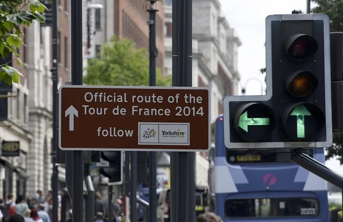 Very official signage for the Tour de France route
