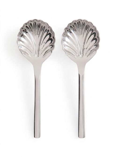 Seashell-inspired salad servers