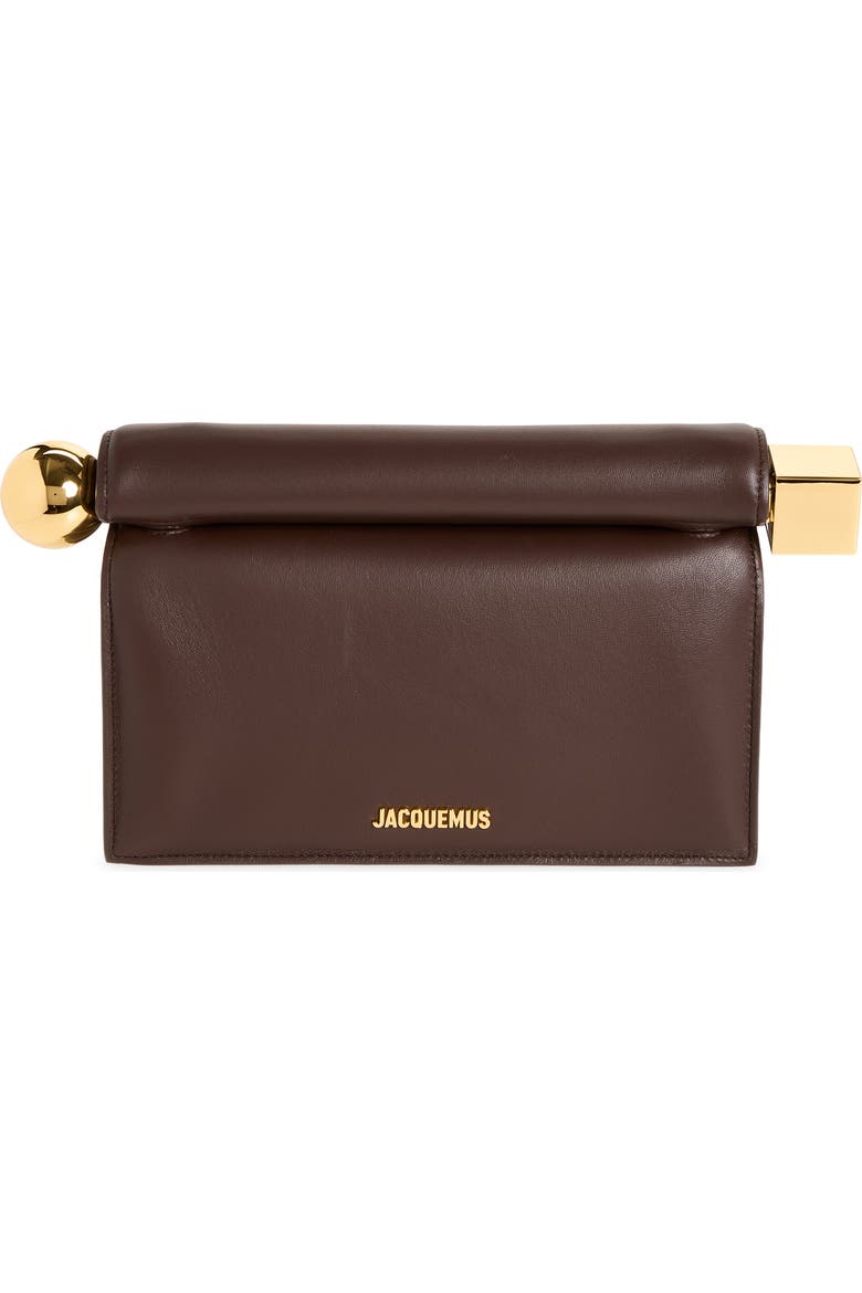 La Pochette Rond Carr&amp;eacute; Leather Clutch
