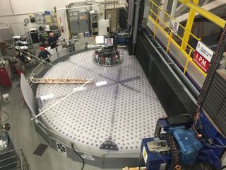 The Giant Magellan Telescope's third mirror is finely ground and polished at the University of Arizona's Mirror Lab.
