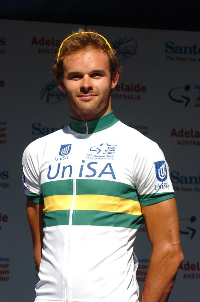 Steele von Hoff made his Tour Down Under debut with the UniSA - Australia national team