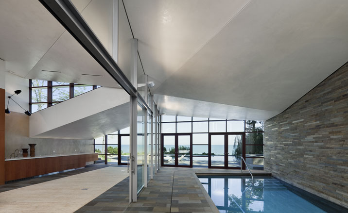 slender lap pool At Cascade House