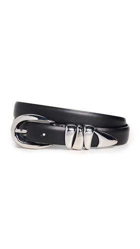 Madewell Women's Triple Metal Keeper Belt, True Black, Small