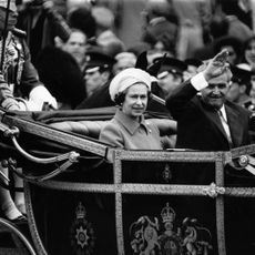 13th june 1978 romanian dictator nicolae ceausescu rides in the state carriage with queen elizabeth ii on his official visit to britain photo by central pressgetty images