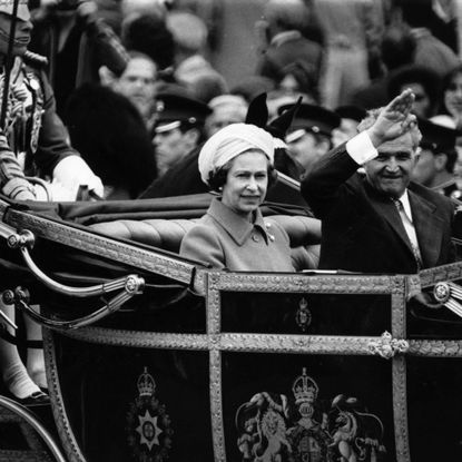 13th june 1978 romanian dictator nicolae ceausescu rides in the state carriage with queen elizabeth ii on his official visit to britain photo by central pressgetty images