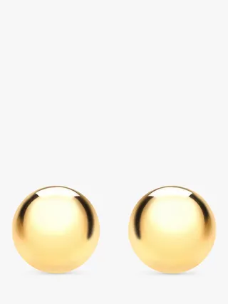 Ibb 18ct Gold Ball Stud Earrings