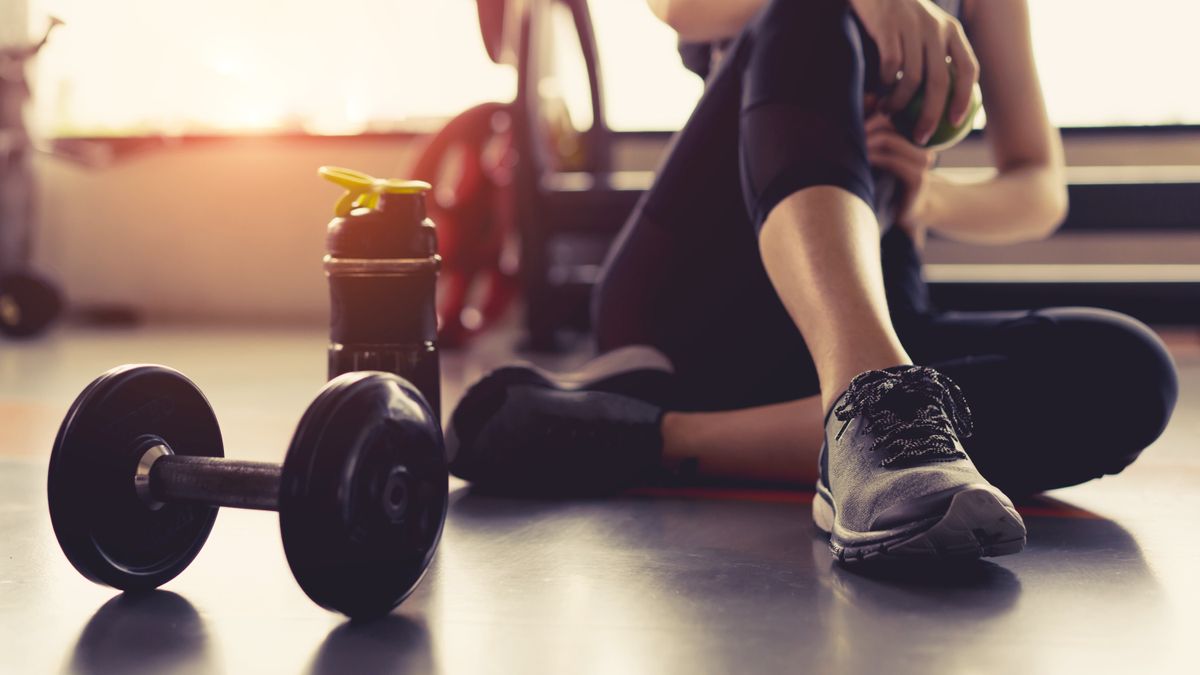 Hand weights in the gym