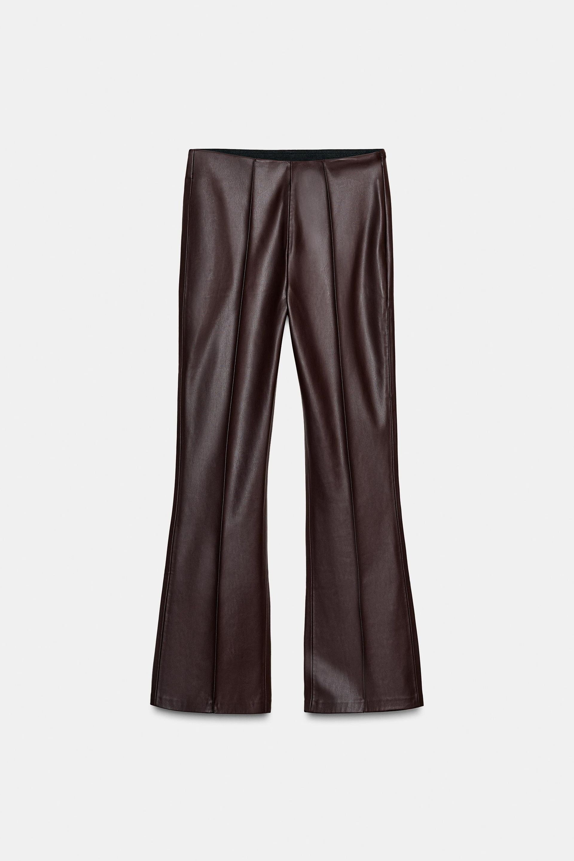 Faux Leather Mini Flare Leggings