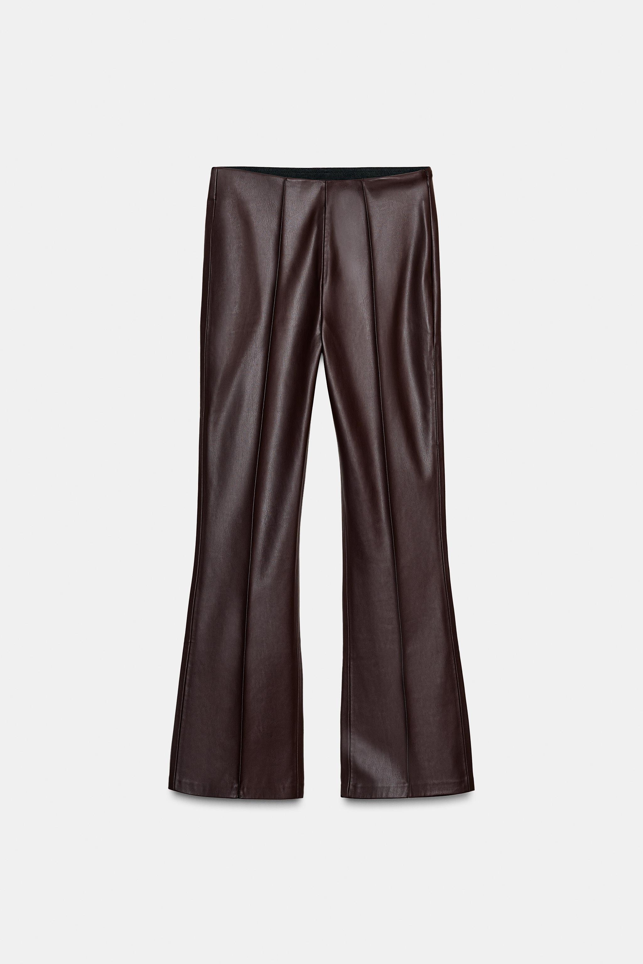 Faux Leather Mini Flare Leggings