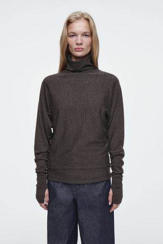 The Funnel-Neck Merino Wool Jumper