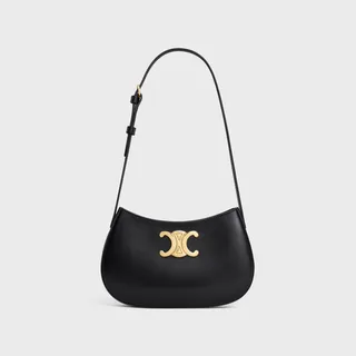 Celine, Medium Tilly Leather Shoulder Bag in Shiny Calfskin