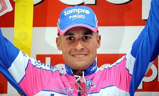 Angelo Furlan (Lampre-NGC) is awarded stage winner.