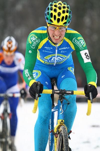 Thijs Van Amerongen (Team AA Drink-Leontien.nl) rides to a podium finish.