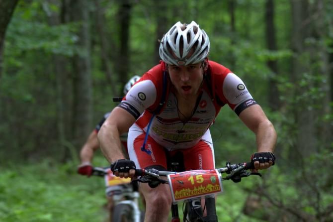Rich Straub drills it down Croyle Run Trail