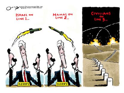 Political cartoon Israel Palestine peace talks