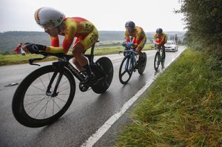 Jonathan Castroviejo (Spain) leads in the mixed relay at Worlds