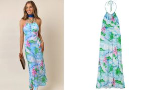 Diamond head hawaii print dress