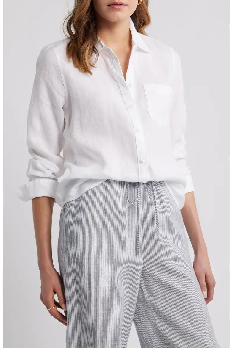 Caslon&amp;lt;sup&amp;gt;&amp;reg;&amp;lt;/sup&amp;gt;, Casual Linen Button-Up Shirt
