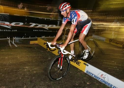 Todd Wells also had no problems hopping the barriers