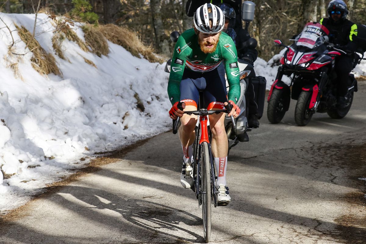 Tirreno Adriatico 2022 - 57th Edition - 6th stage Apecchio - Carpegna 215 km - 12/03/2022 - Quinn Simmons (USA - Trek - Segafredo) - photo Luca Bettini/SprintCyclingAgency&Acirc;&copy;2022