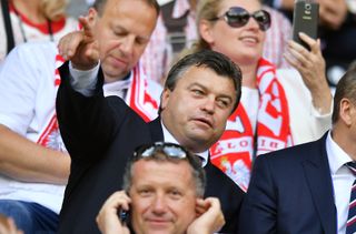 Former Poland striker Roman Kosecki watches Poland take on Switzerland at Euro 2016.