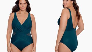 Miraclesuit Plus Size Crossover One Piece Swimsuit
